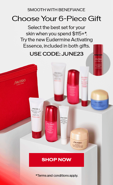 Shiseido Choose Your 6-Piece Gift with mini SKB